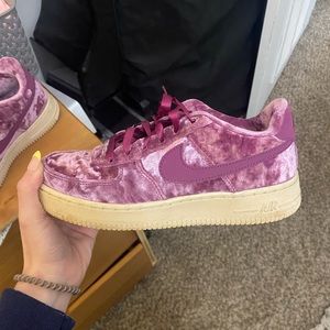 Nike Air Force 1 Velvet Purple/Pink with Ribbon Lace